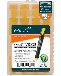 Pica 991/44 VISOR Permanent Navulling geel (4 st)